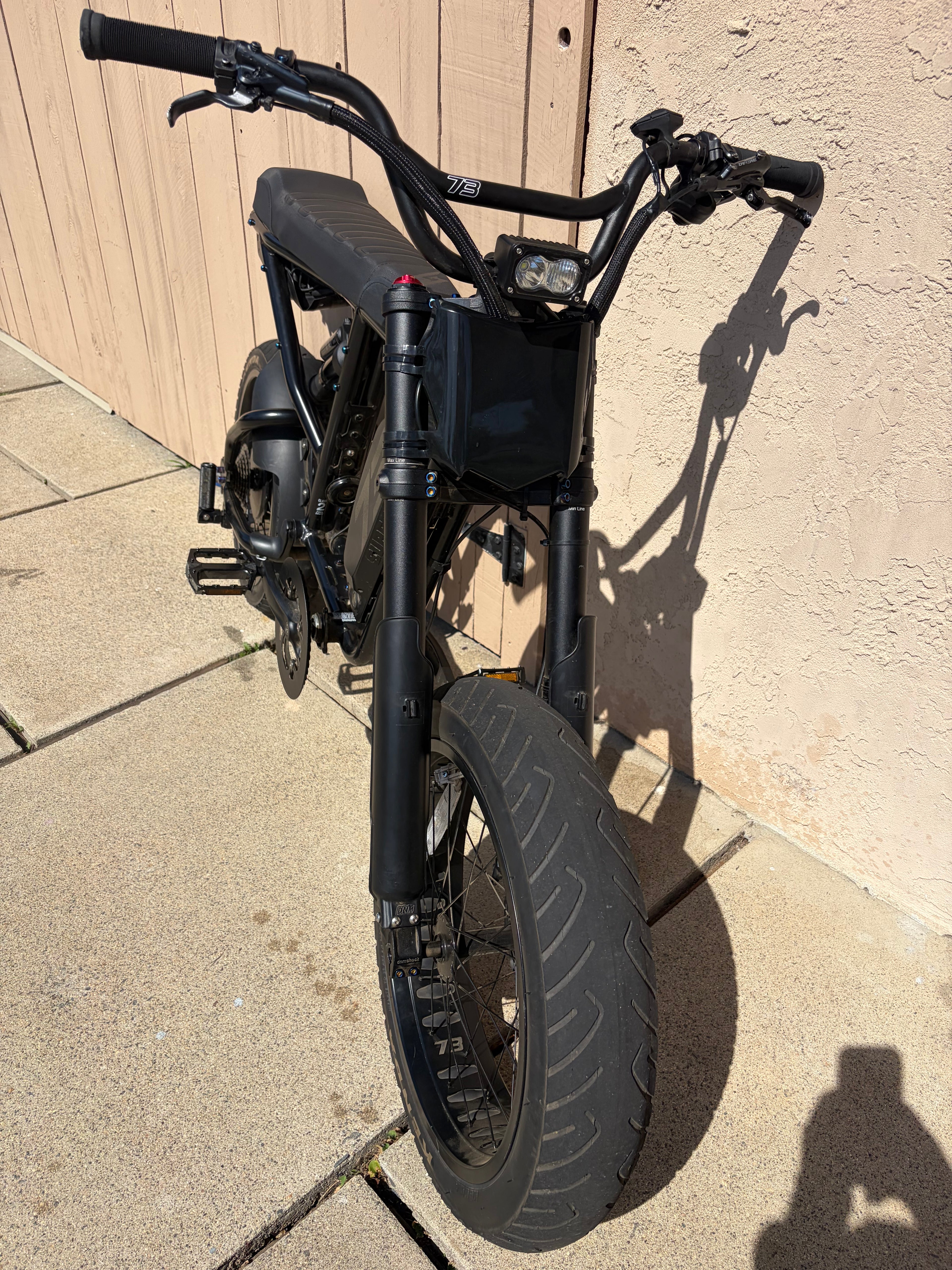 Gloss black moto cuz plate