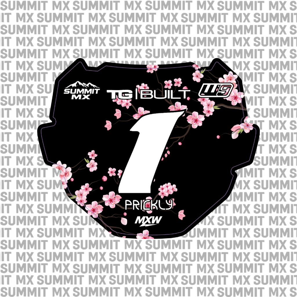 Cherry Blossom Number Plate Decal
